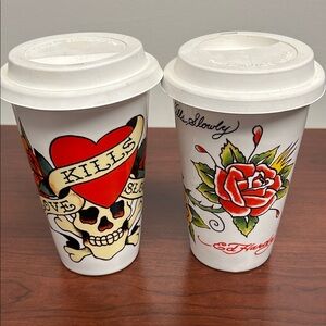 Vintage 2000’s Ed Hardy Love Kills Slowly Travel Mugs